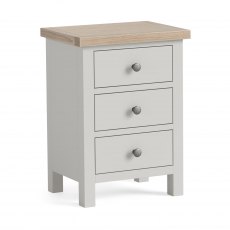 Global Home Modern Country 3 Drawer Bedside Chest