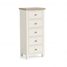 Global Home Modern Country 5 Drawer Tall Chest