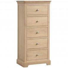 Devonshire Lydford Oak 5 Drawer Wellington Chest Devonshire Lydford Oak 5 Drawer Wellington Chest
