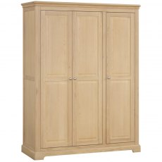 Devonshire Lydford Triple Wardrobe With Shelves Devonshire Lydford Triple Wardrobe With Shelves