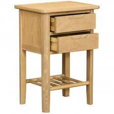 Devonshire Bergen Oak 2 Drawer Bedside