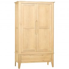 Devonshire Bergen Oak Double Wardrobe With Drawers Devonshire Bergen Oak Double Wardrobe With Drawers