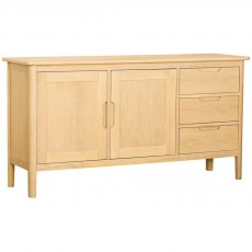 Devonshire Bergen Oak 2 Door 3 Drawer Sideboard