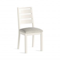 Global Home Modern Country Dining Chair Boucle White Pad