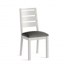 Global Home Modern Country Dining Chair Boucle Grey Pad