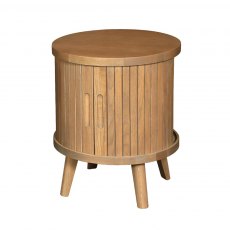 Carlton Furniture Tambour Grey Lamp Table