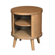 Carlton Furniture Tambour Grey Lamp Table