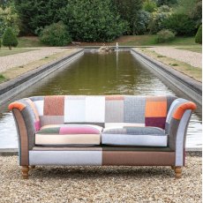 Vintage Sofa Company Granby 2 Seater Plain Back Patchwork Sofa