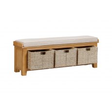 Papaya Trading Kingsbury Hall Bench With Baskets