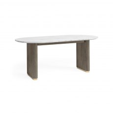 Corndell Isabella Oval Dining Table Marble Top