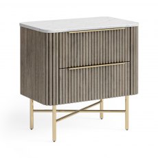 Corndell Isabella Bedside Chest Marble Top Corndell Isabella Bedside Chest Marble Top