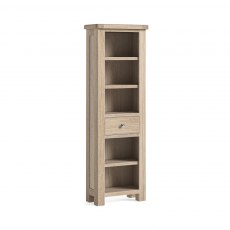 Corndell Normandy Whitewash Slim Bookcase Corndell Normandy Whitewash Slim Bookcase