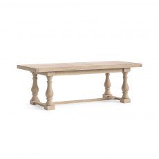 Corndell Normandy Whitewash Large Trestle Extending Dining Table