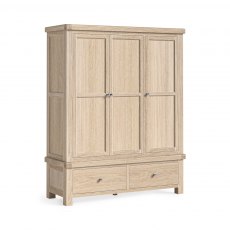 Corndell Normandy Whitewash Triple Wardrobe