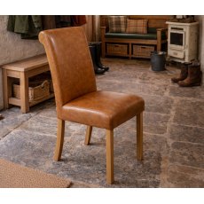 Carlton Furniture Mini Roll Back Chair Leather Front In Harrington Wool Back Carlton Furniture Mini Roll Back Chair Leather Front In Harrington Wool Back