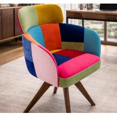 Vintage Sofa Company Linby Chair In Patchwork Antique Swivel Legs Vintage Sofa Company Linby Chair In Patchwork Antique Swivel Legs