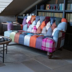 Vintage Sofa Company Morgan Leather/Wool Patchwork 2 Seater Sofa