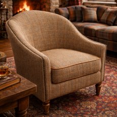Vintage Sofa Company Alba Chair In Harrington Tweed With Leather Piping Vintage Sofa Company Alba Chair In Harrington Tweed With Leather Piping