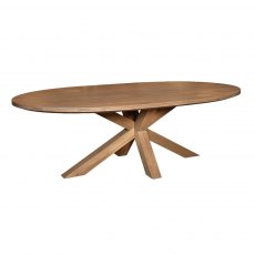 Carlton Furniture Barkington Oval Dining Table X Pedestal Base