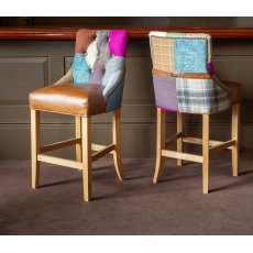 Carlton Furniture Upholstered Bespoke Patchwork Barstool Carlton Furniture Upholstered Bespoke Patchwork Barstool