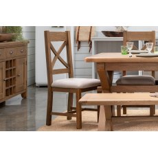 Hafren Collection Sherlock Tewkesbury Upholstered X Back Dining Chair Hafren Collection Sherlock Tewkesbury Upholstered X Back Dining Chair
