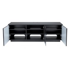 UK-CF New City London Black Flat Pack TV & Media Unit