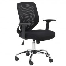 Alphason Mesh Chairs Atlanta Black Back Operator Chair