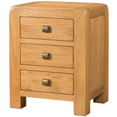 Devonshire Avon Oak 3 Drawer Bedside