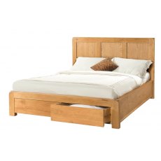 Devonshire Avon Oak 5' Bed 2 Storage Drawers