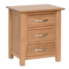 Devonshire New Oak 3 Drawer Bedside