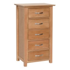 Devonshire New Oak 5 Drawer Wellington