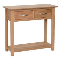 Devonshire New Oak 2 Draw Console Table