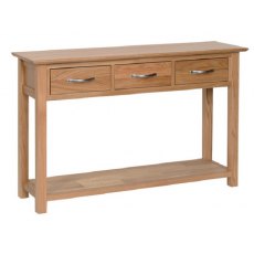 Devonshire New Oak 3 Draw Console Table