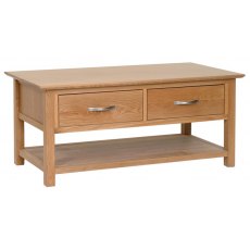 Devonshire New Oak Coffee Table 2 Drawers