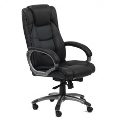 Alphason Office Chairs Northland Black High Back Soft Feel Leather Executive Chair