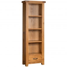 Devonshire Somerset Oak Narrow Bookcase