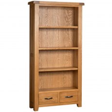 Devonshire Somerset Oak Wide Bookcase