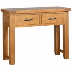 Devonshire Somerset Oak 2 Drawer Console Table