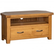 Devonshire Somerset Oak Corner TV Unit