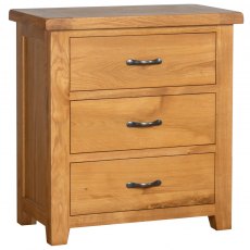 Devonshire Somerset Oak 3 Drawer Chest