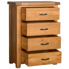 Devonshire Somerset Oak 4 Drawer Chest
