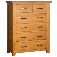 Devonshire Somerset Oak 4 + 2 Chest