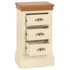 Devonshire Lundy Painted Compact 3 Drawer Bedside