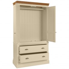 Devonshire Lundy Painted 2 Drawer Double Wardrobe