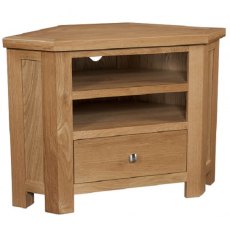 Devonshire Dorset Light Oak Corner TV Unit