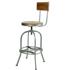 Bluebone Re-Engineered Bar Stool With Back Rest