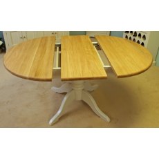 Andrena Barley Small Extending Oval Pedestal Dining Table
