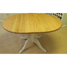 Andrena Barley Small Extending Oval Pedestal Dining Table