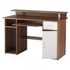 Alphason Desks Albany French Walnut Effect Computer Workcentre