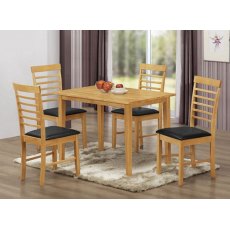 Annaghmore Hanover Oak 1 x 4 Dining Set (Light Oak)